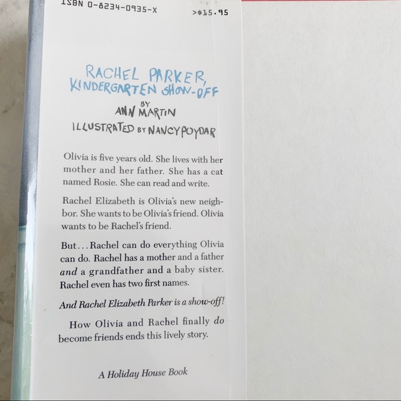 Rachel Parker, Kindergarten Show-Off by Ann Martin - Picture 3 of 6